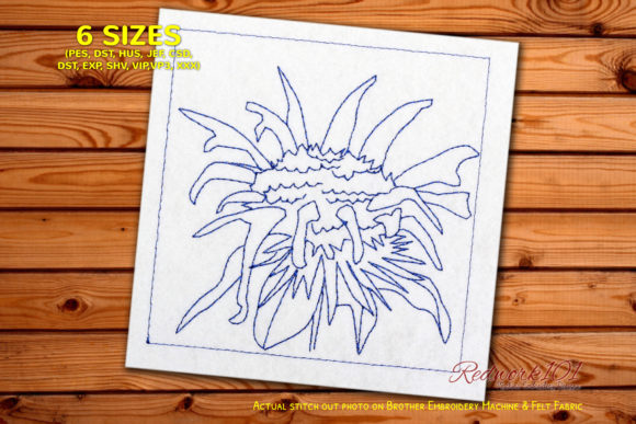 Bee Balm Flower Redwork Review for Etsy Sellers