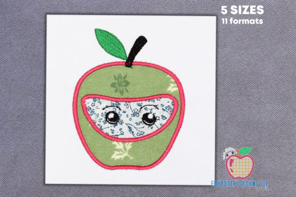 Cartoon Apple Fruit Applique: A Designer's Gift Shop Review
