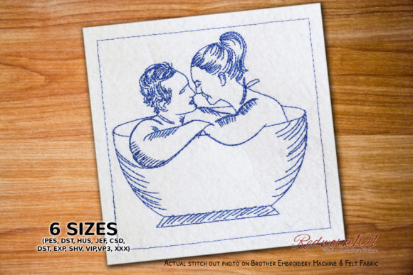 Couple in Bathtub Lineart Design Review
