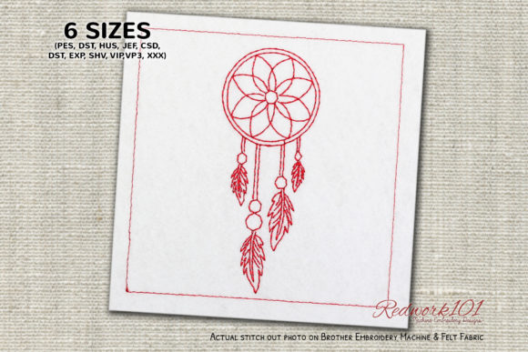 Dream Catcher Symbol Redwork Review for Real Projects