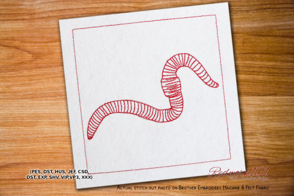 Fishing Red Worm Lineart: A Seasonal Embroidery Review