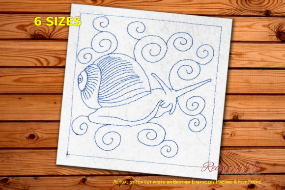 Garden Snail Redwork for Holiday Collections