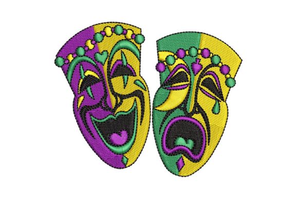 Mardi Gras Happy-Sad Faces Design Review