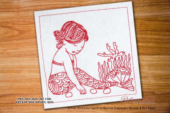 Mermaid Playing Lineart Review for Boutique Apparel